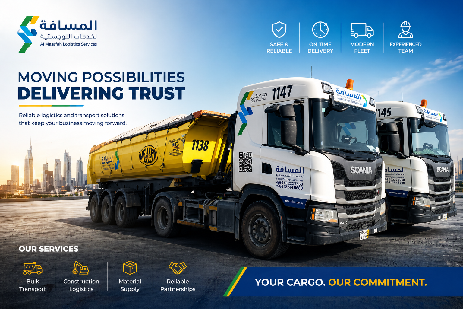 almasafah truck  and container operation